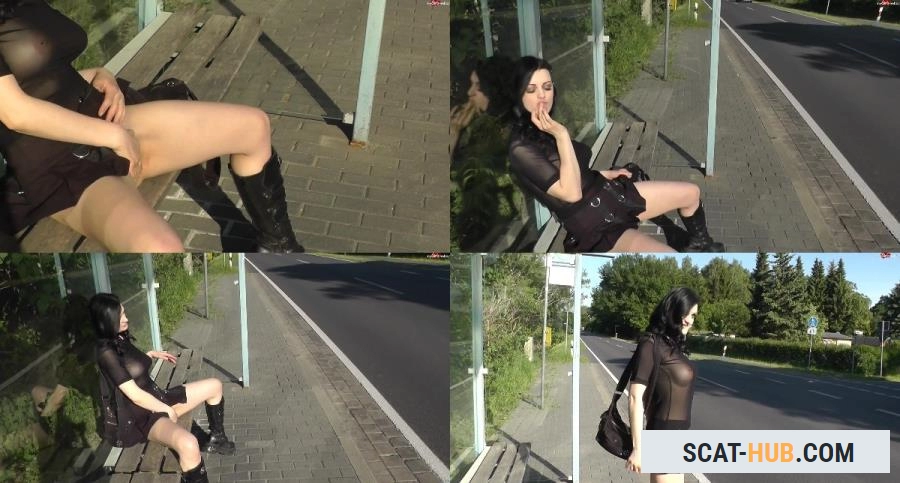 Alissa-Noir - Schamlos an der Bushaltestelle masturbiert 20 06 16 [Full HD / AVC / 71.48 MB]