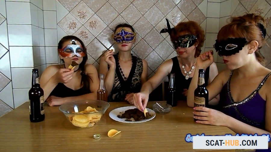 ModelNatalya94 - The morning Breakfast the four girls [FullHD 1080p / mp4 / 1.19 GB]