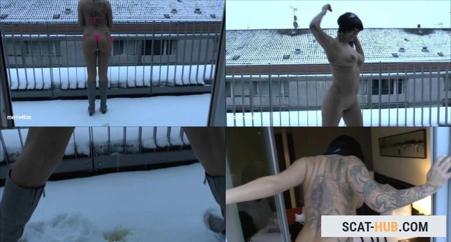 Merry4Fun - Schnee-Pischern auf den Balkon [HD 720p / VC-1 / 60.47 MB]
