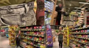 Devil Sophie - Extrem Public das Revier markiert - Lebensmittelgeschaeft trotz Kameras eingesaut [HD 720p / AVC / 119.43 MB]