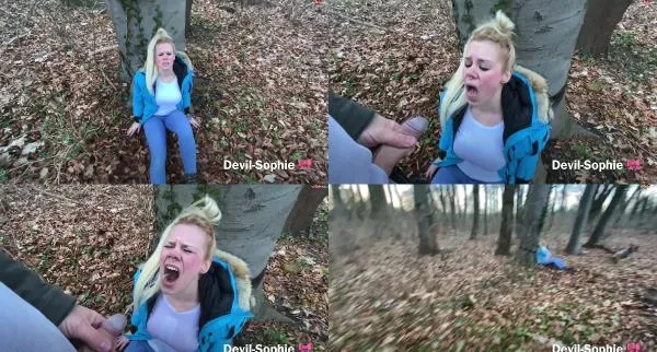 Devil Sophie - Gefesselt im Wald zur ck gelassen - Der Helfer hatte nur eins im Sinn - Pissen [FullHD 1080p / AVC / 100 MB]