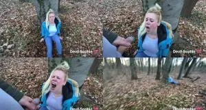 Devil Sophie - Gefesselt im Wald zur ck gelassen - Der Helfer hatte nur eins im Sinn - Pissen [FullHD 1080p / AVC / 100 MB]